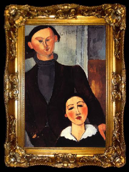 framed  Amedeo Modigliani Jacques and Berthe Lipchitz, ta009-2